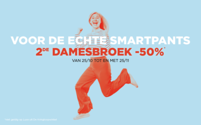Hey smartpants, nu 2de damesbroek aan -50% !
