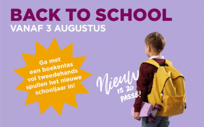 Back to School in De Kringloopwinkel: met je boekentas vol tweedehands spullen naar 1 september!