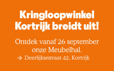 De Kringloopwinkel Kortrijk breidt uit met Meubelhal